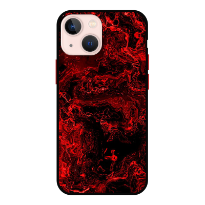 Husa IPhone 14 Plus, Protectie AntiShock, Marble, Red